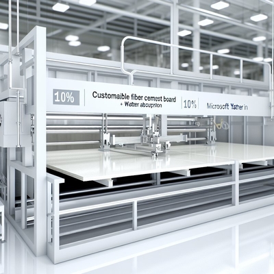 Ligne de production de panneaux de ciment à fibre personnalisable avec une absorption d'eau ≤ 10%