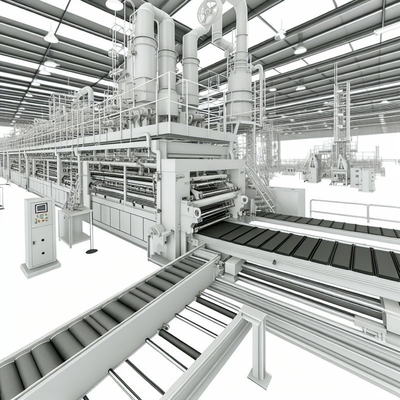 Ligne de production de panneaux en fibres-ciment extérieurs de 2400 mm avec absorption d'eau ≤10%