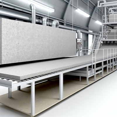 Ligne de production de panneaux de fibres-ciment de densité 1,2-1,6 g/cm3, faible absorption d'eau pour usage industriel