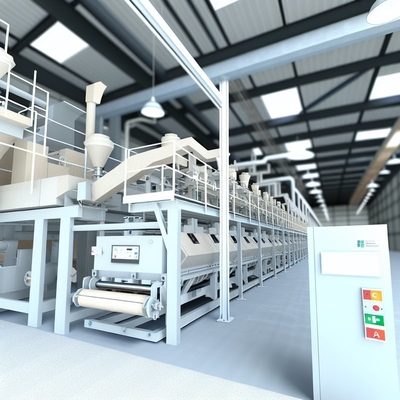 Ligne de production de panneaux de fibres-ciment de densité 1,2-1,6 g/cm3, faible absorption d'eau pour usage industriel
