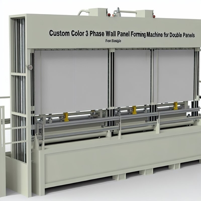 Machine de formage de panneaux muraux à trois phases de couleur personnalisée pour panneaux muraux doubles