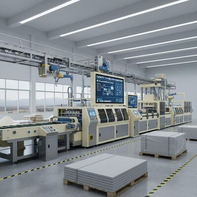 Capacité de production de panneaux de fibres-ciment de 3 à 5 millions de m², système de contrôle PLC à haute automatisation, garantie d'un an