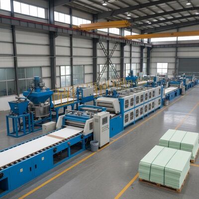 Capacité 600 feuilles 8 heures ligne de production de carton MgO avec plaque largeur 600 1220 mm et dimensions 1.22 2.44 pour la sortie